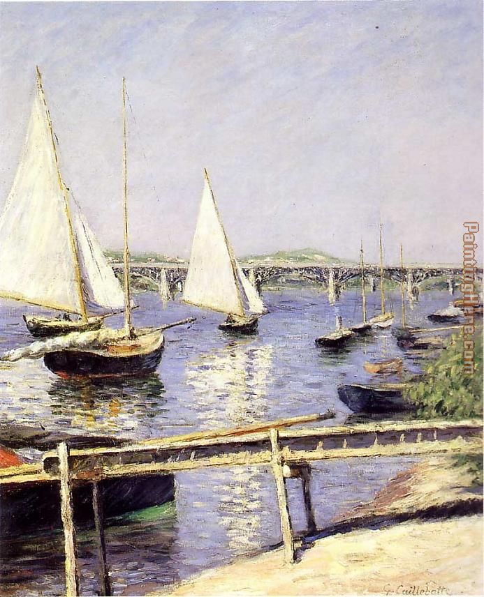 Gustave Caillebotte Sailboats in Argenteuil